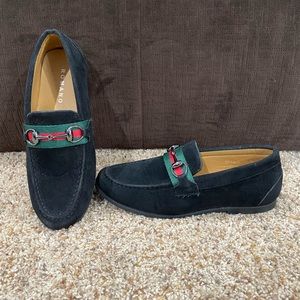 Romano Boys Black Horsebit Loafers
